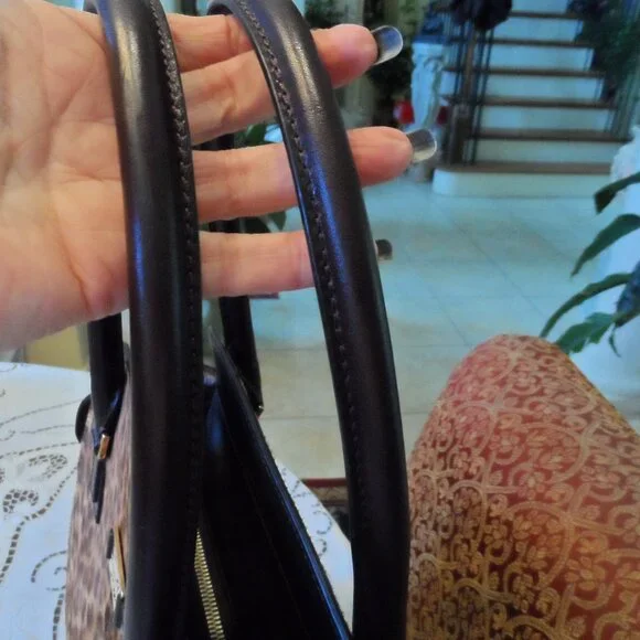 New Michaek Kors Collection Brown Leopard Calf Hair/Croc Print Leather Bag - Picture 14 of 16